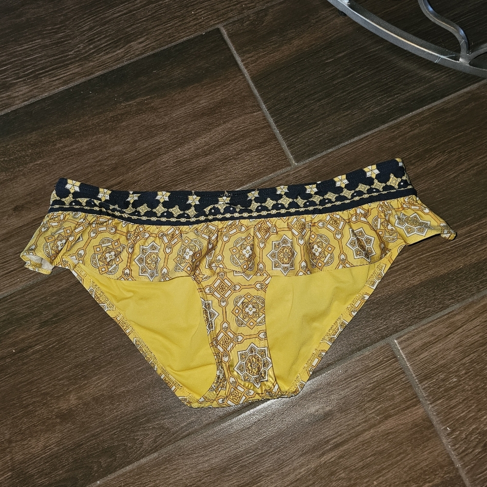 JUICY COUTURE BIKINI BOTTOM NO SIZE TAG GOLD NAVY BEAUTIFUL